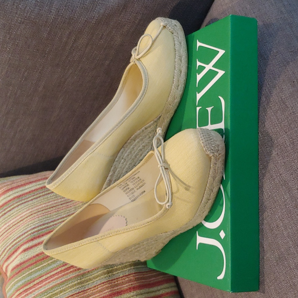 NIB J Crew Seville Espadrille Ballet Wedge Pump
